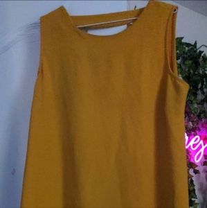 Bobeau Mustard yellow shirt dress